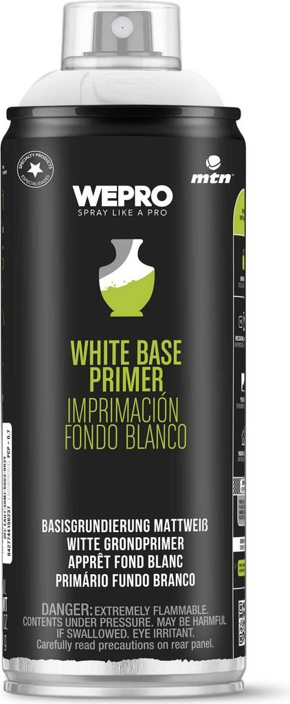Sprühgrundierung | MTN PRO | Base Acryl Primer | Weiß | 400ml