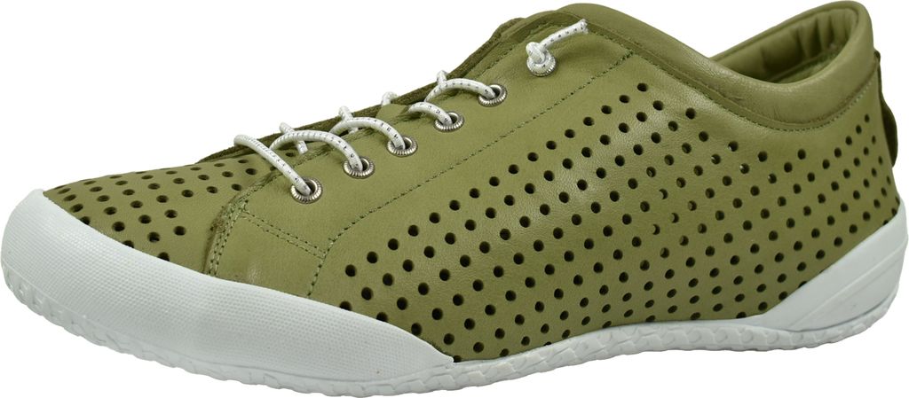 Andrea Conti Damen Schnürschuh Halbschuh Leder perforiert Schnürung 0345767, Größe:39 EU, Farbe:Grün
