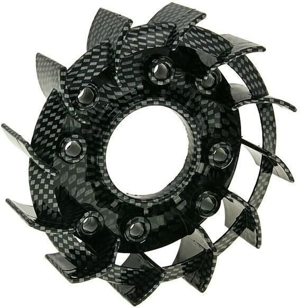 Lüfterrad Naraku Racing Carbon-Look für Roller mit Kymco oder GY6 139QMB Motor