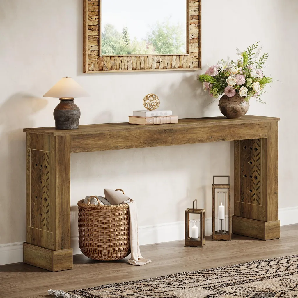 Table Console pour Couloir et Entrée 160 cm Meuble de Salon Industriel