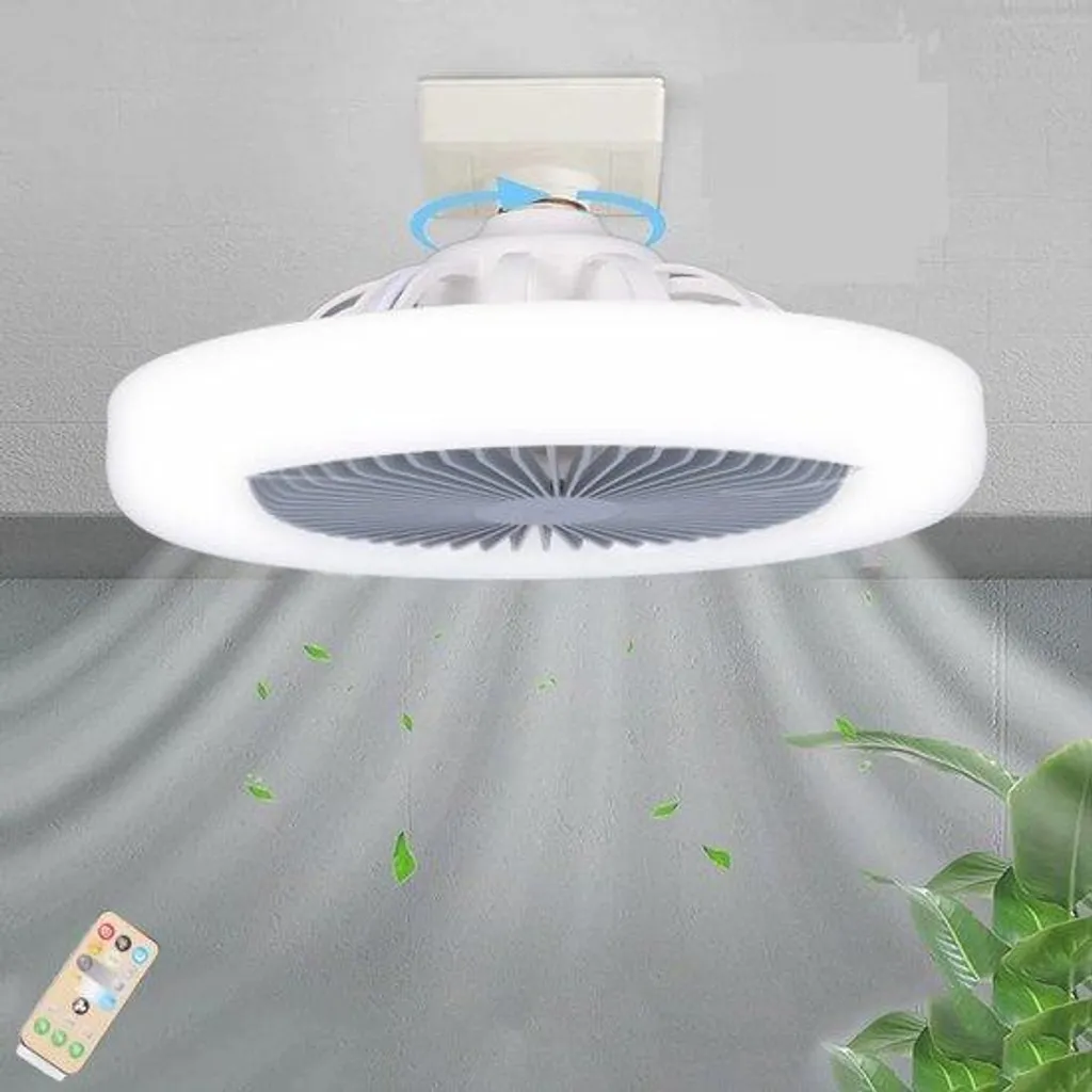 Ventilateur de plafond silencieux avec éclairage LED et télécommande