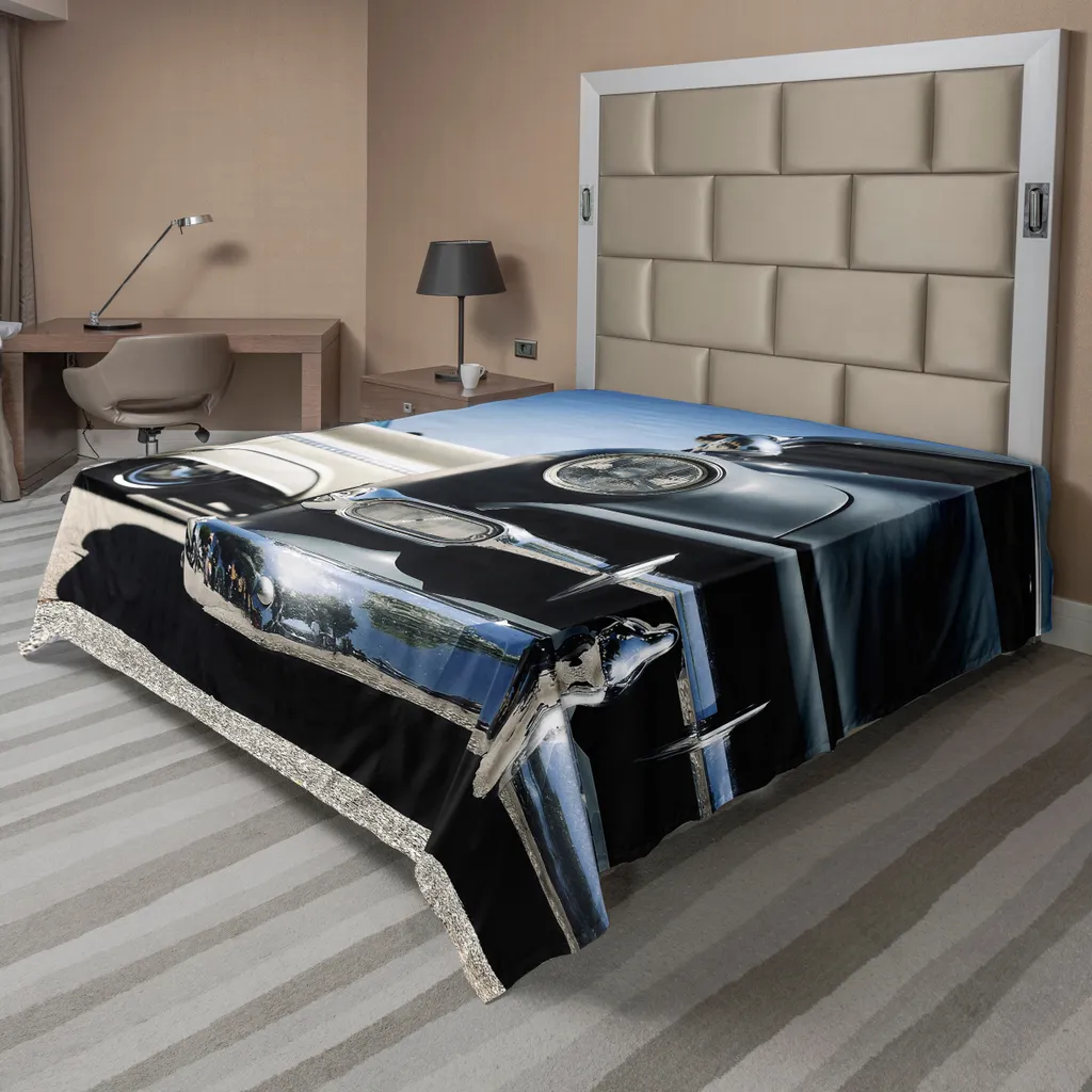 Drap plat ABAKUHAUS Vintage American Classic en microfibre 266x260 cm
