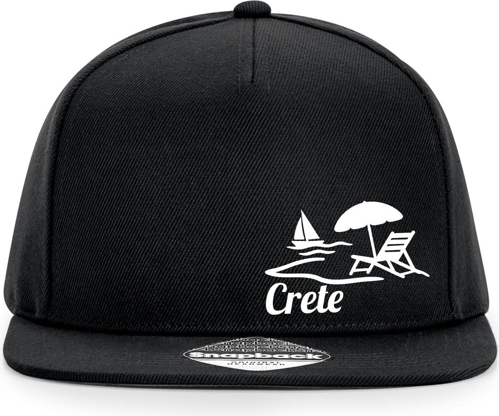 Huuraa Cappy Mütze Crete Griechenland Black Polyester Snapback Kappe Geschenkidee