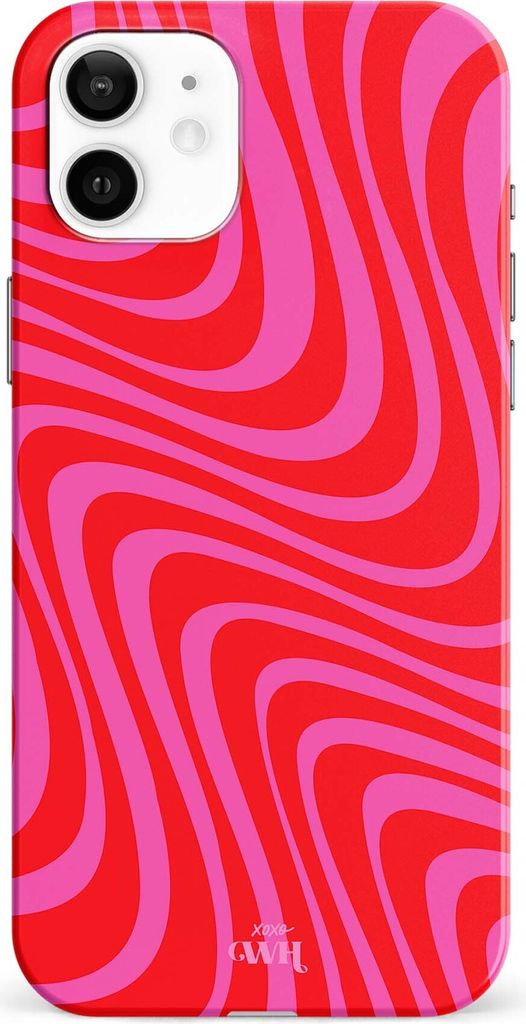 xoxo WH Berry Much - Double Layer - Hülle passend für iPhone 12 - Rot - Rosa