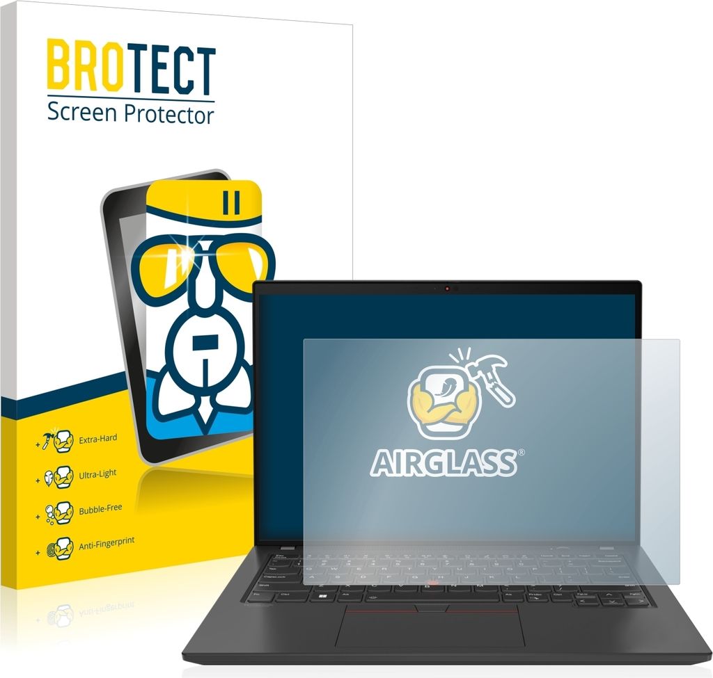 BROTECT Schutzglas für Lenovo ThinkPad T14 Gen 3 Schutzfolie Panzer Folie Glas Display Schutz klar