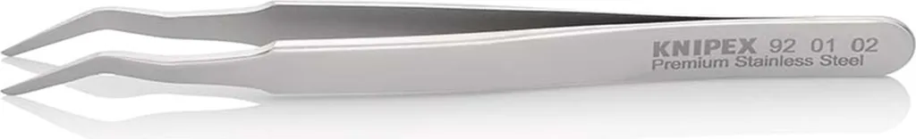 Pincette CMS 120 mm en acier inoxydable - Becs lisses anti-reflets