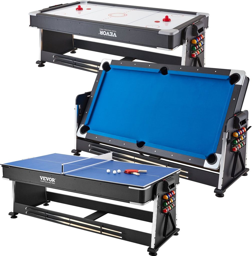 tavolo multigioco 3 in 1 air hockey tavolo da biliardo Immagine del prodotto 