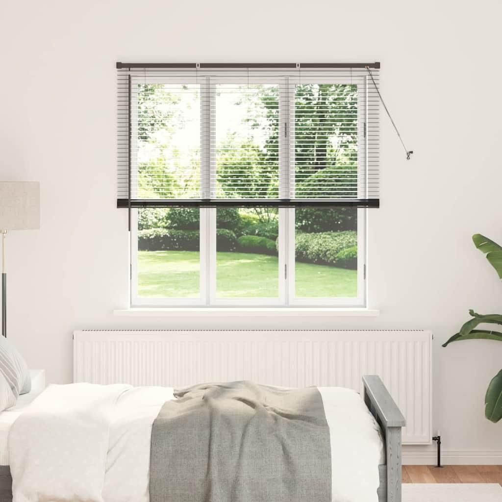 Möbel Fenster Jalousie mit Vorhängen Sonstiges Schwarz 80 x 130 cm Aluminium - Rollos 42006157