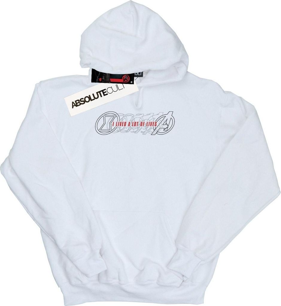 Marvel - "Lots Of Lives" Kapuzenpullover für Herren BI4498 (L) (Weiß)