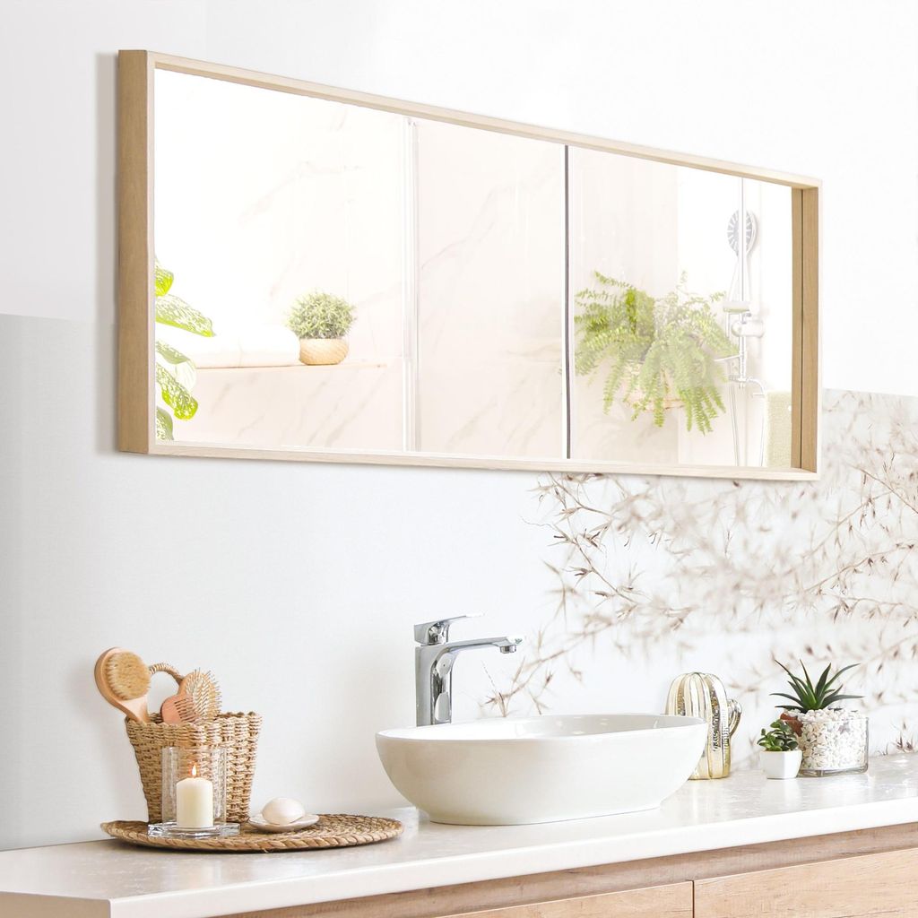 Wandverkleidung Bad mit Motiv selbstklebend - 0.61 mm Wandpaneel matt wasserfest Gräser beige Landhaus Badrückwand fugenlos 175x50 cm