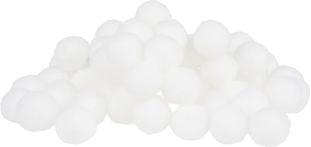 VBS Pompons, 15mm, 60 Stück Weiß Produktbild 