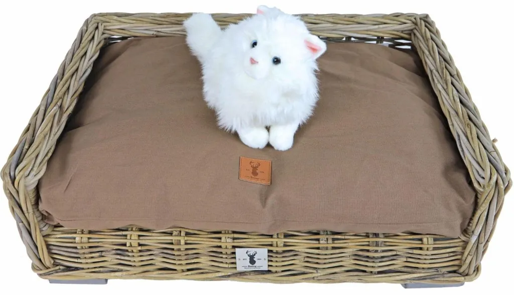 Coussin Chien Marron Boony Est1941 Basic : Tissu Robuste et Confortable