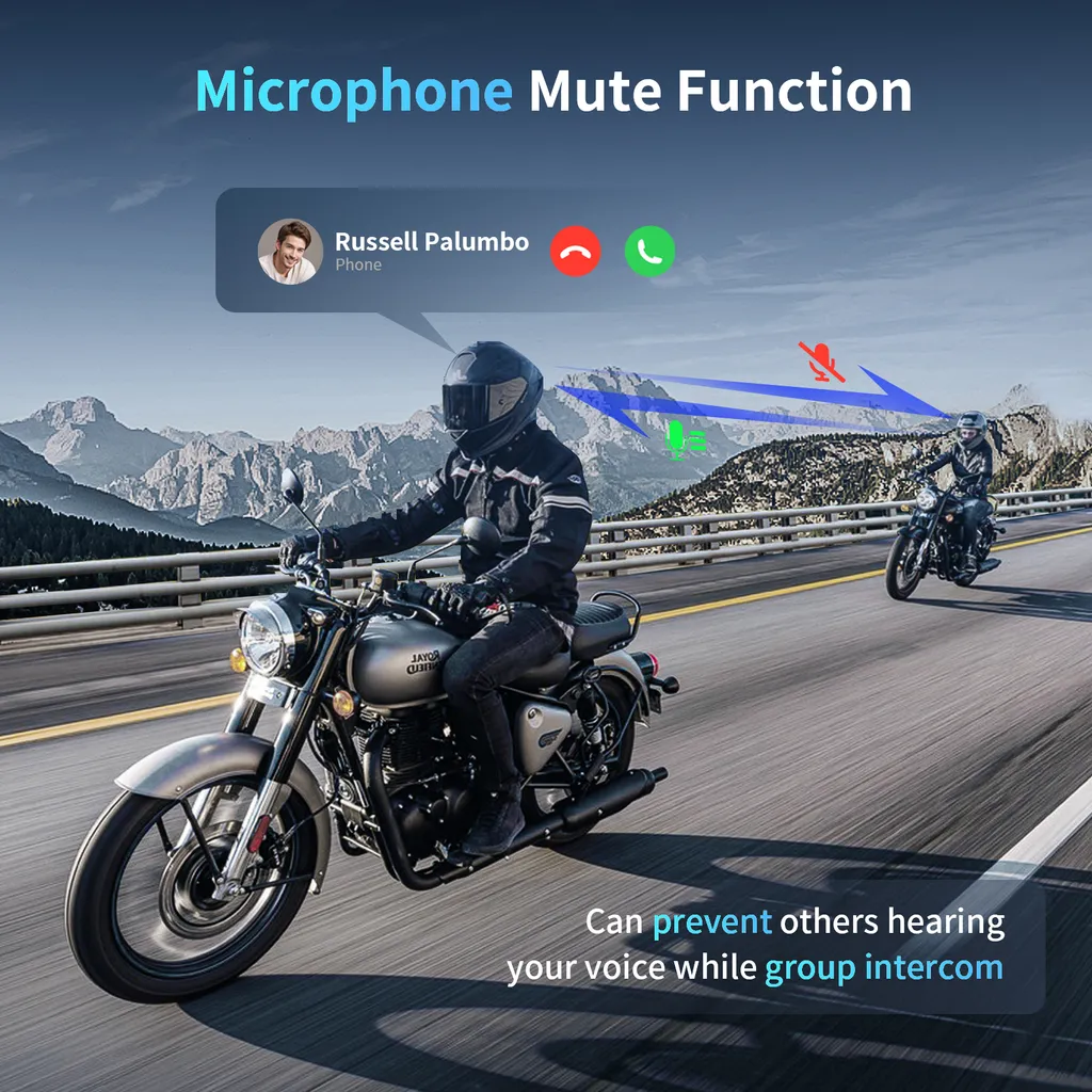 Intercom Bluetooth Moto M8 - Kit Main Libre 8 Motards Étanche IP67