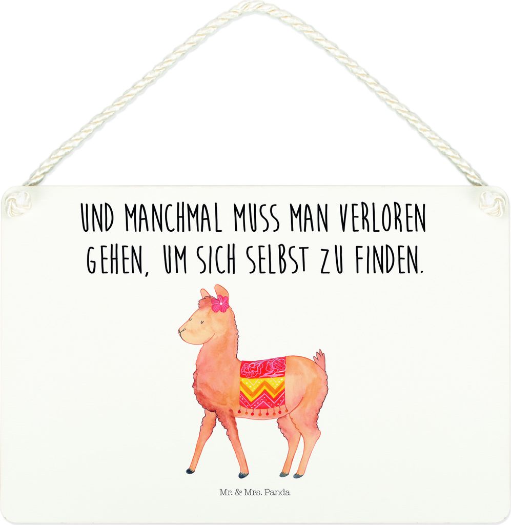 Mr. & Mrs. Panda Schild Alpaka Stolz DIN A4 - Weiß - Geschenk, holzbild, sprüche, Lama, Türschild, Wandbild Holz, wandtafel