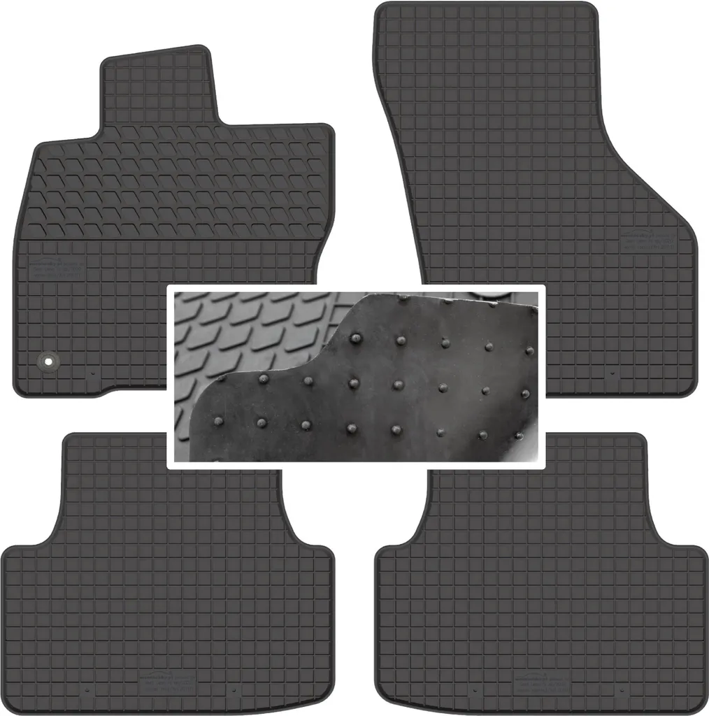 Tappetini Gomma Premium Per SEAT Leon (2005-2013) - Antiscivolo, 4 Pezzi, Adatti A Tutte Le Stagioni