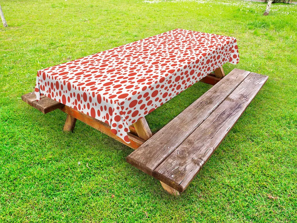 Tovaglia Professionale ABAKUHAUS 145x305 cm | Pois Rossi per Hotel e B&B