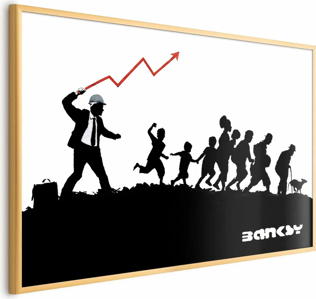 Poster Race 90x60 Borderless - Cornice Oro per Arredo Moderno