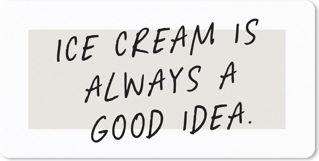 MuchoWow Mauspad Mousepad Sprichwörter - Eiscreme ist immer eine gute Idee - Zitate 60x30 cm - Mousepads - Maus Mat - Pad - Mausunterlage - Nach...