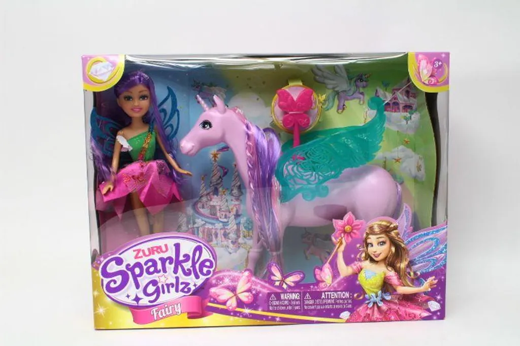 Mini Poupée Fée et Figurine Cheval ZURU Sparkle Girlz pour Enfant