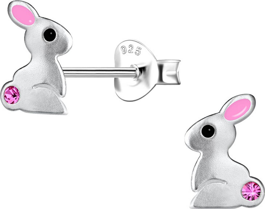 Ohrstecker Hase: Ostern Kinderohrringe Silber 925