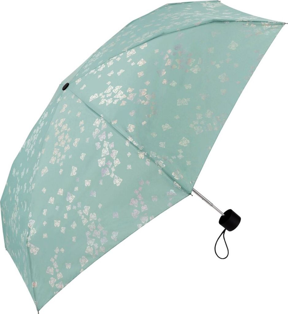 Pierre Cardin Minischirm Regenschirm Damenschirm Taschenschirm Manuell Leicht Schmetterlinge Aquifer
