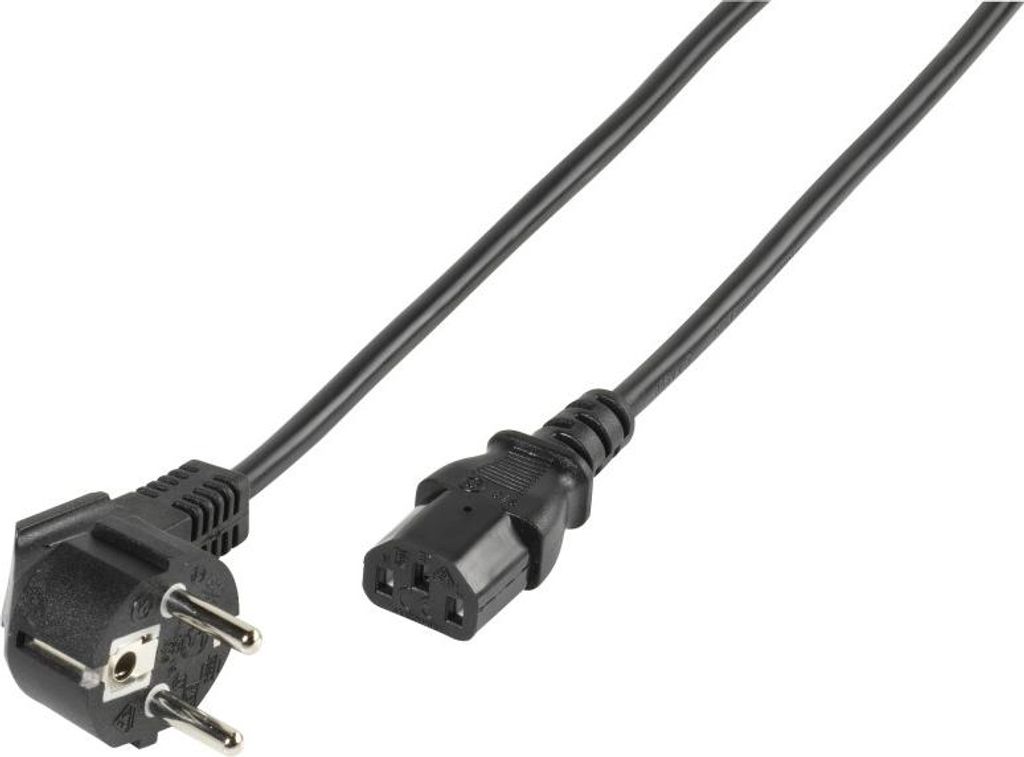 Kaltgerätekabel 3pol. IEC Stecker, 1,8m (45482)