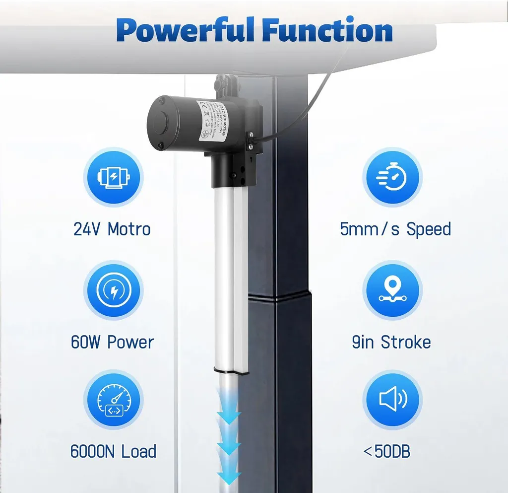 Vérin électrique pour Canapé et Lit Médical Force 6000 N Course 230 mm - 6