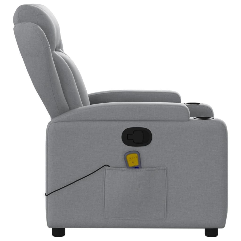 Masážní křeslo Light Grey Fabric Obrázek produktu 7