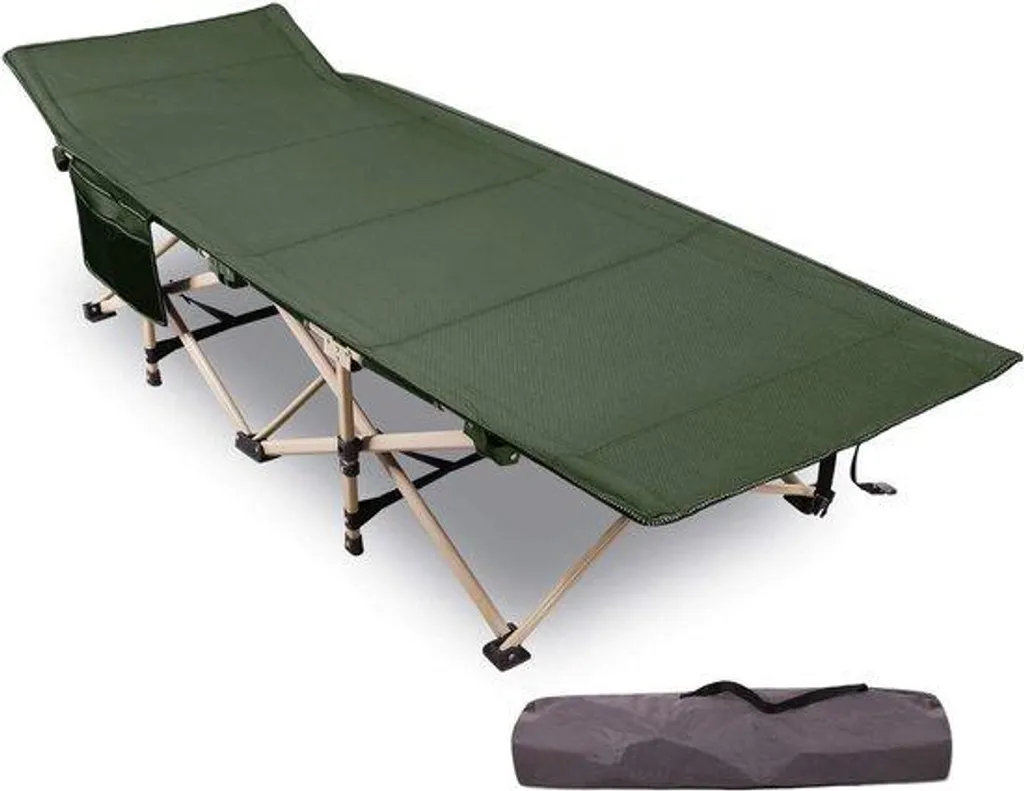 Lit de camping pliable extra-large XL avec structure renforcée - Max