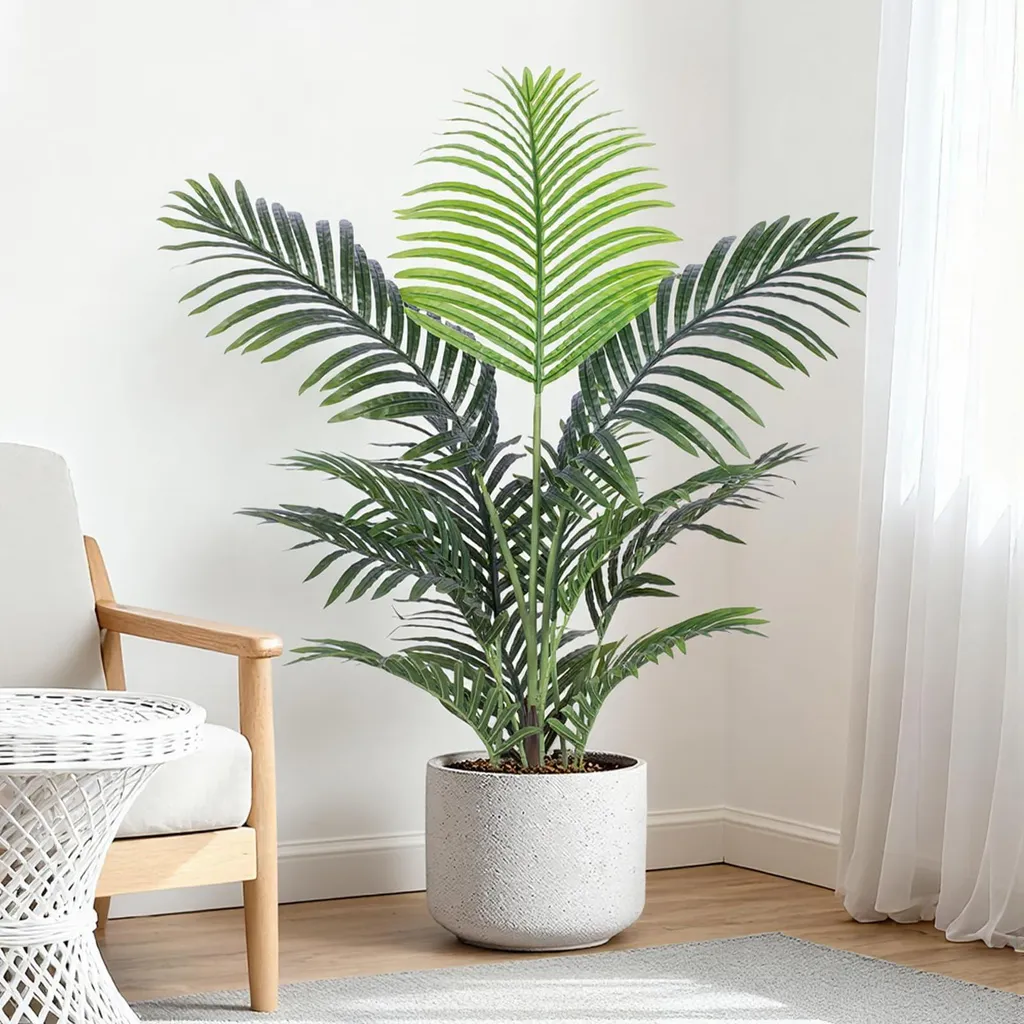 Plante Artificielle sans Entretien - Palmier Artificiel 90 cm Anti-Oubli