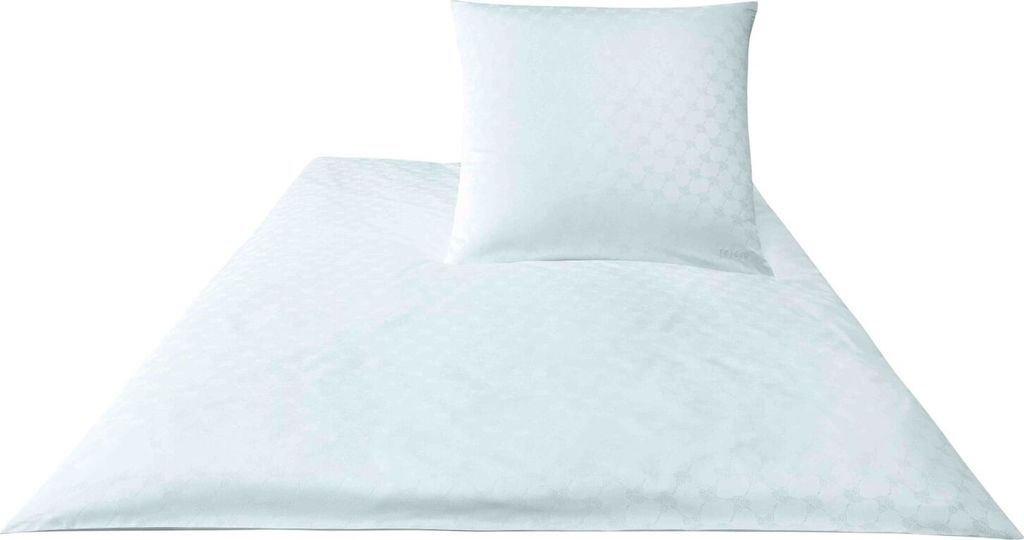 JOOP! Mako-Satin Bettwäsche 4020 Cornflower 135x200cm + 40x80, Farbe weiss