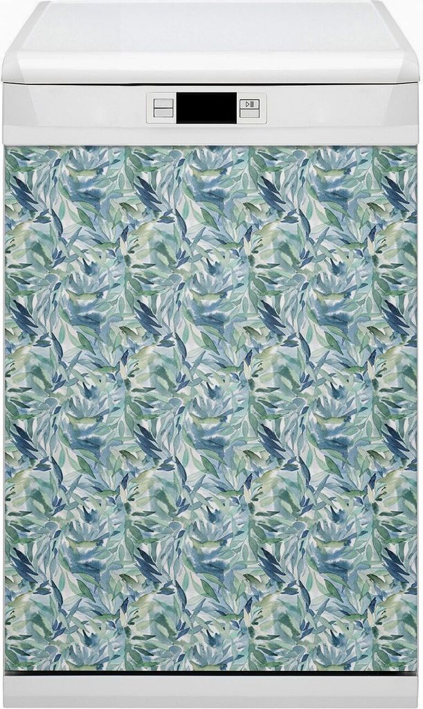 Magnete Küche Magnetmatte Magnet für Spülmaschine Abwaschbar Dekor 45x80 cm - Pastellblätter