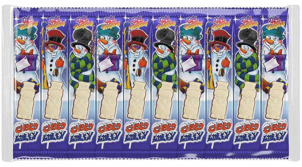 Lolly Choc Company Schneemänner am Stiel 10x15g Produktbild 