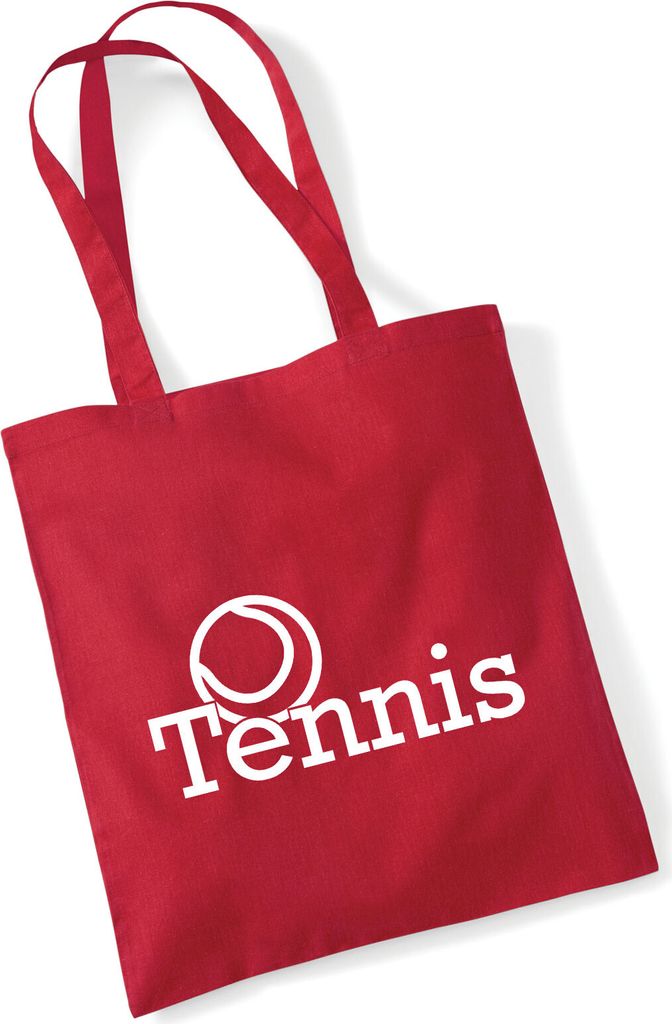 Huuraa Jutebeutel Tennis Ball 10 Liter Classic Red Baumwolle Tasche Geschenkidee