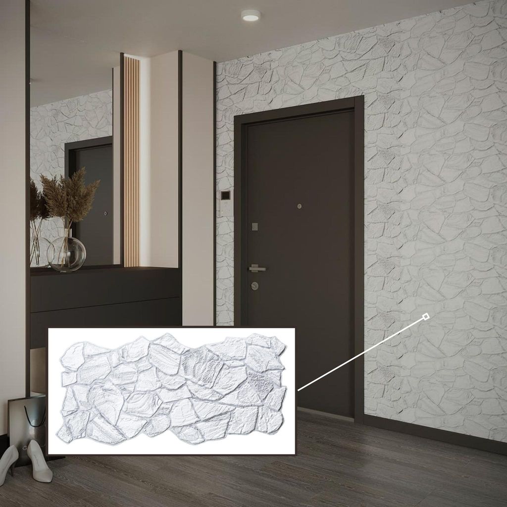 3D-Wandpaneele PVC | Steinoptik | Asche Sandstein - 1 Produktbild 