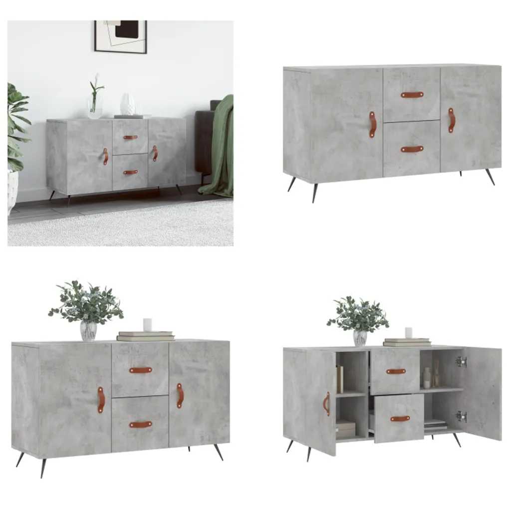Offerta Credenza Grigio Cemento vidaXL - Mobile 2 Ante 2 Cassetti