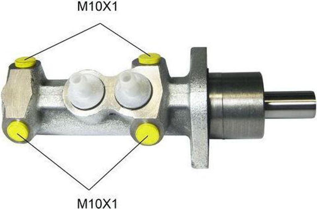 Hauptbremszylinder M10x1x4 Grauguss Ø 22 mm HELLA für u.a. FIAT PUNTO