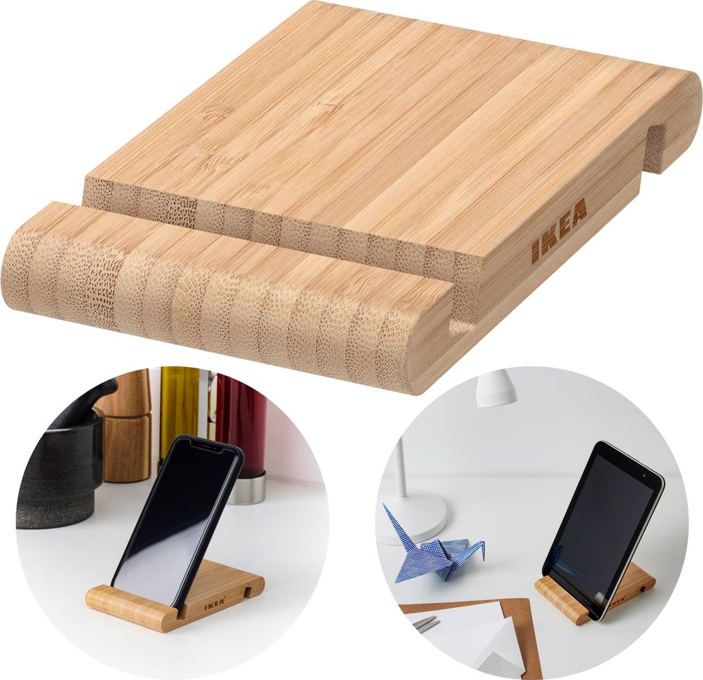 BERGENES Ständer für Telefon/Tablet aus Bambus IKEA Produktbild 
