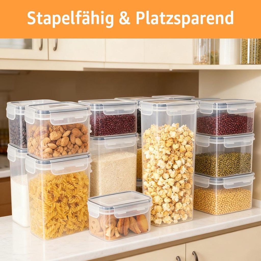 CMYbabee Vorratsdosen 15er Set, Aufbewahrungsbox Küche
