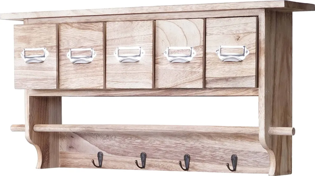 Rangement cuisine compact : étagère vintage 5 tiroirs pour petit espace