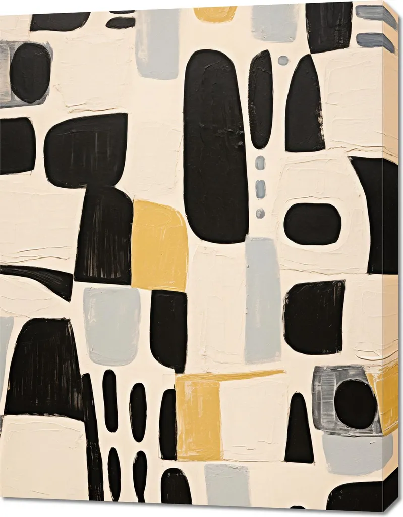 Decorazione Parete Moderna: Quadro 70x90 Geometria delle Ombre Tela Top