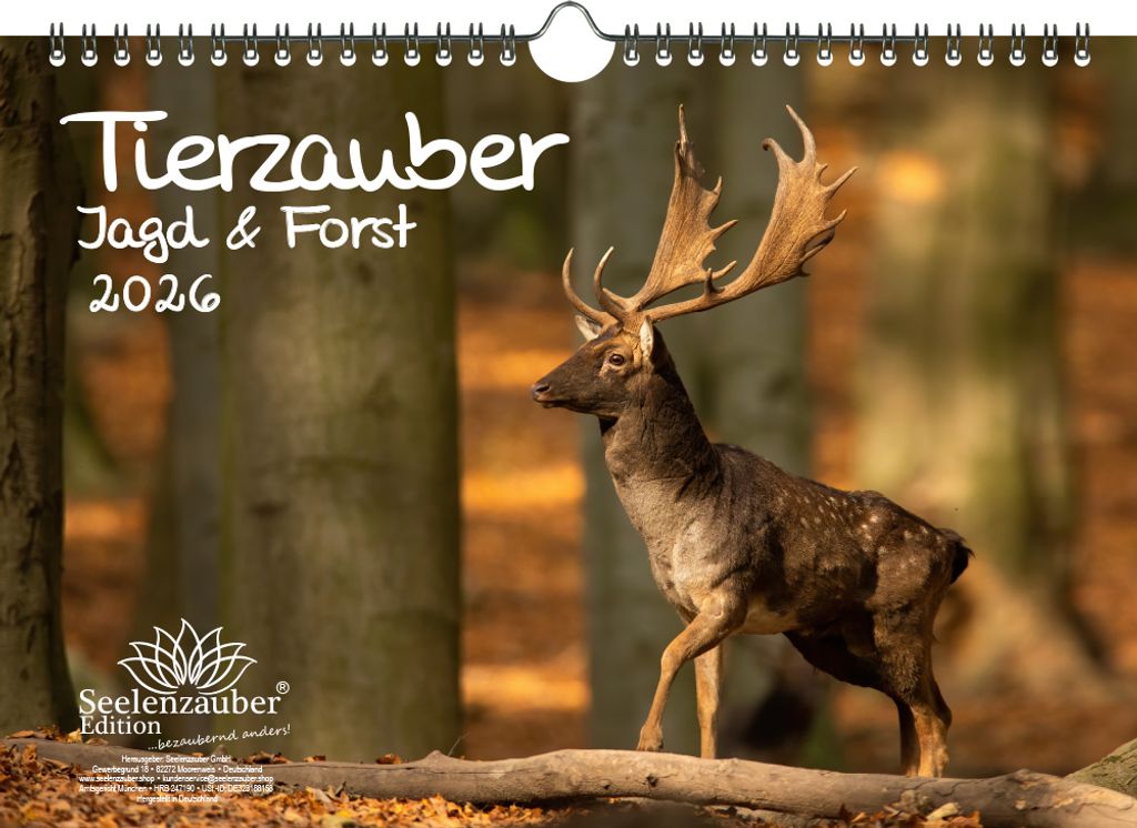 Tierzauber Jagd & Forst DIN A4 Kalender für 2026 - Seelenzauber