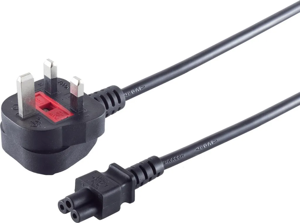 Câble d'alimentation UK60001 S/CONN avec fiche C5 3 broches Noir 1,8m