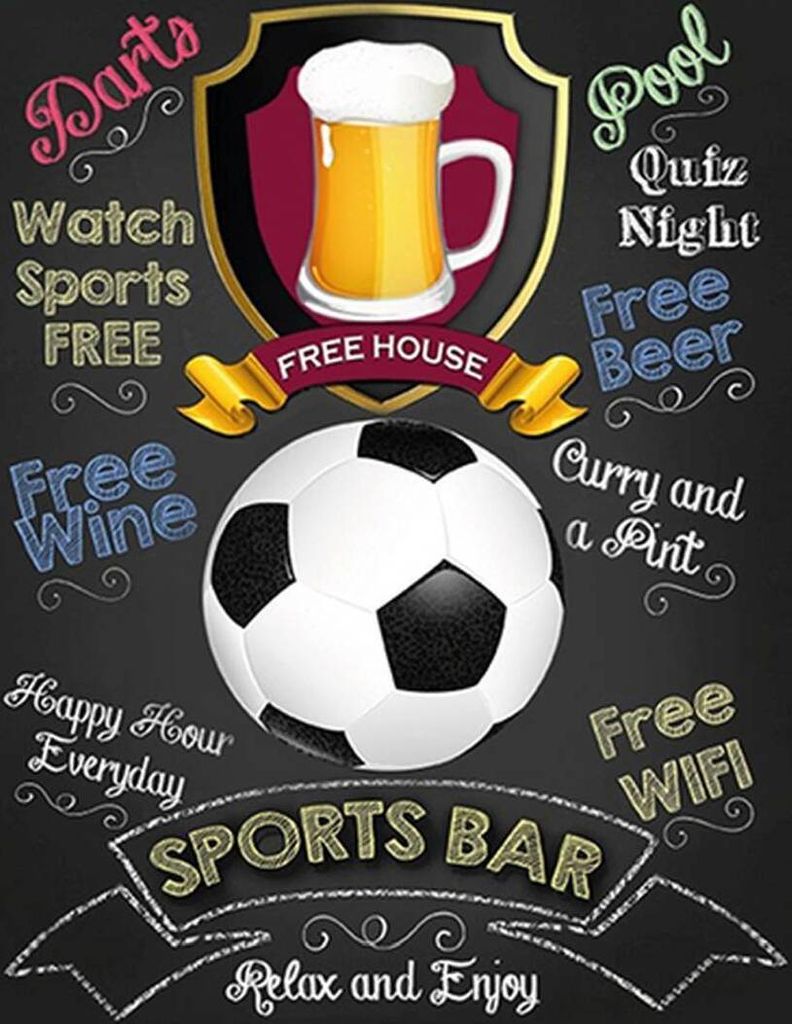 vianmo Holzschild 30x20 cm sports bar free wine darts pool Produktbild 
