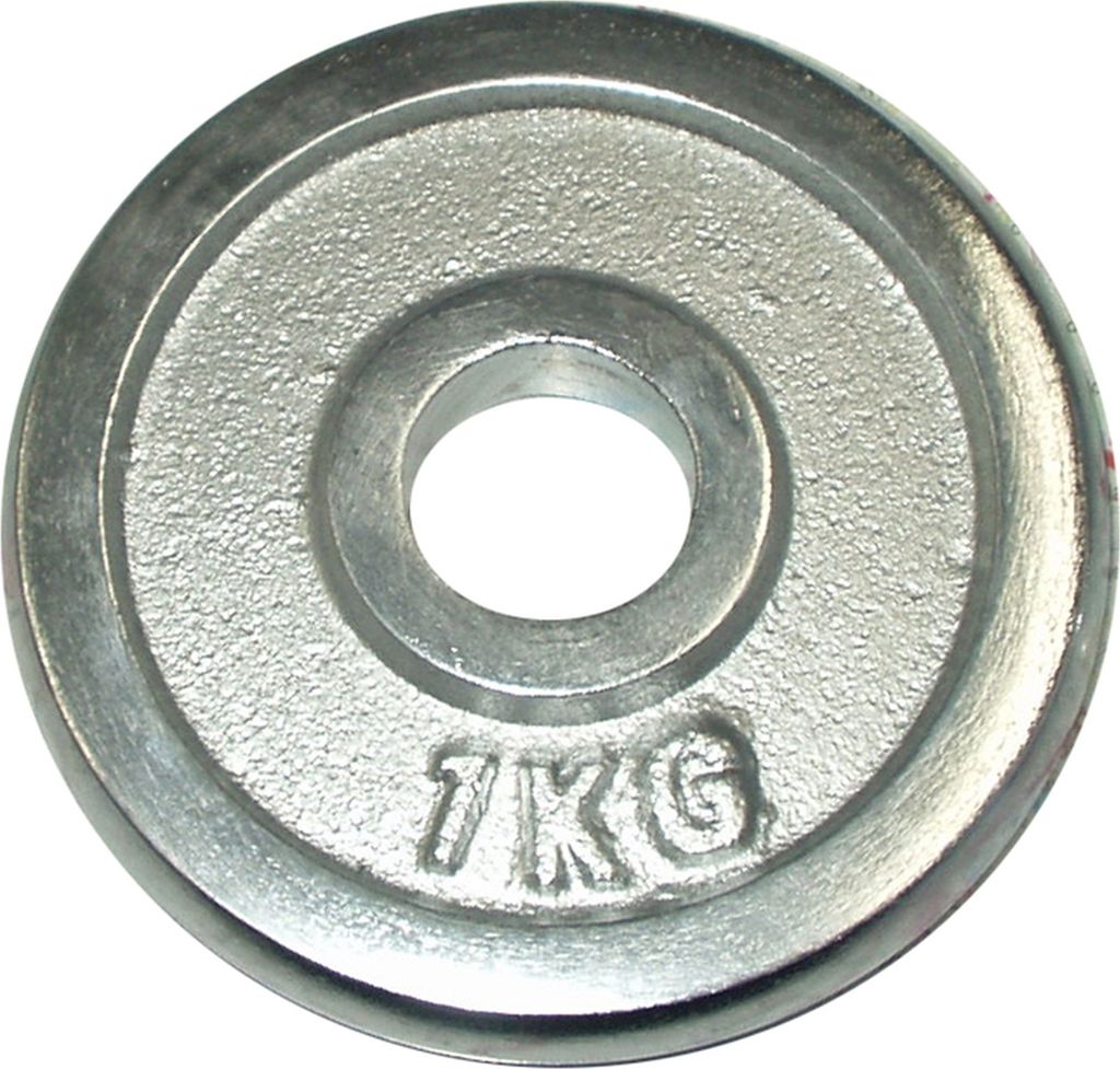 A single weight plate on a white background.