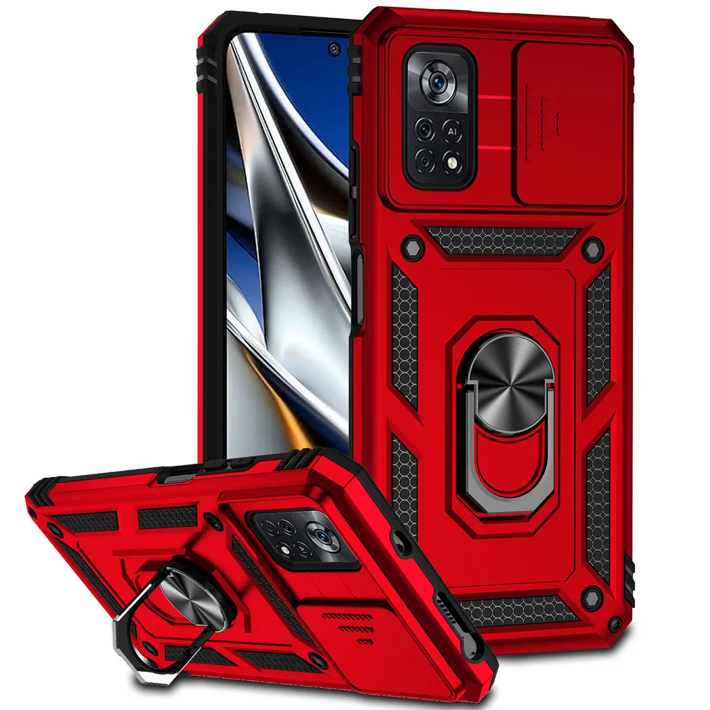 ONEFLOW Soft Case Per Xiaomi Poco X4 Pro 5G - Custodia Silicone Lilla Opaco, Doppio Strato, Bordo Rialzato, Antiurto, Ricarica Wireless - 4