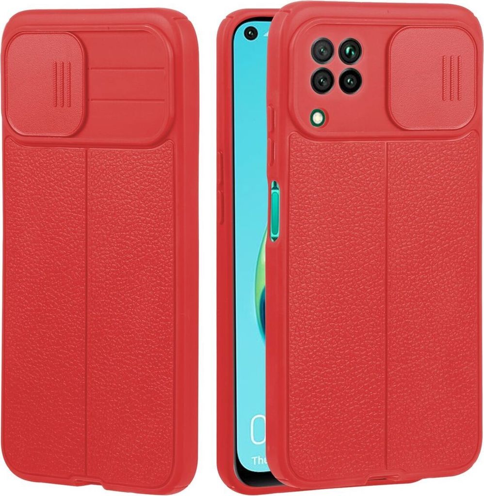 König Design Hülle kompatibel mit Huawei P40 Lite Kunststoff Soft Handyhülle - Handy Case Rot