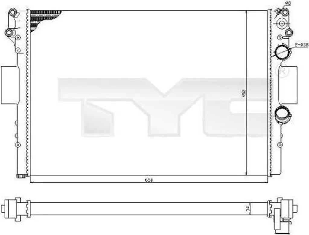 Radiateur de refroidissement moteur pour Daily OE 500303392 TYC Neuf