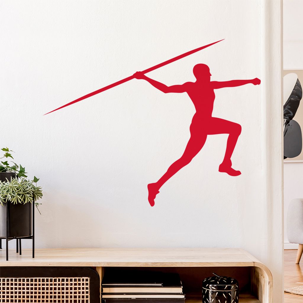 Speerwurf Speerwerfer Wandtattoo Wandaufkleber Wall Sticker - Dekoration, Küche, Wohnzimmer, Schlafzimmer, Badezimmer