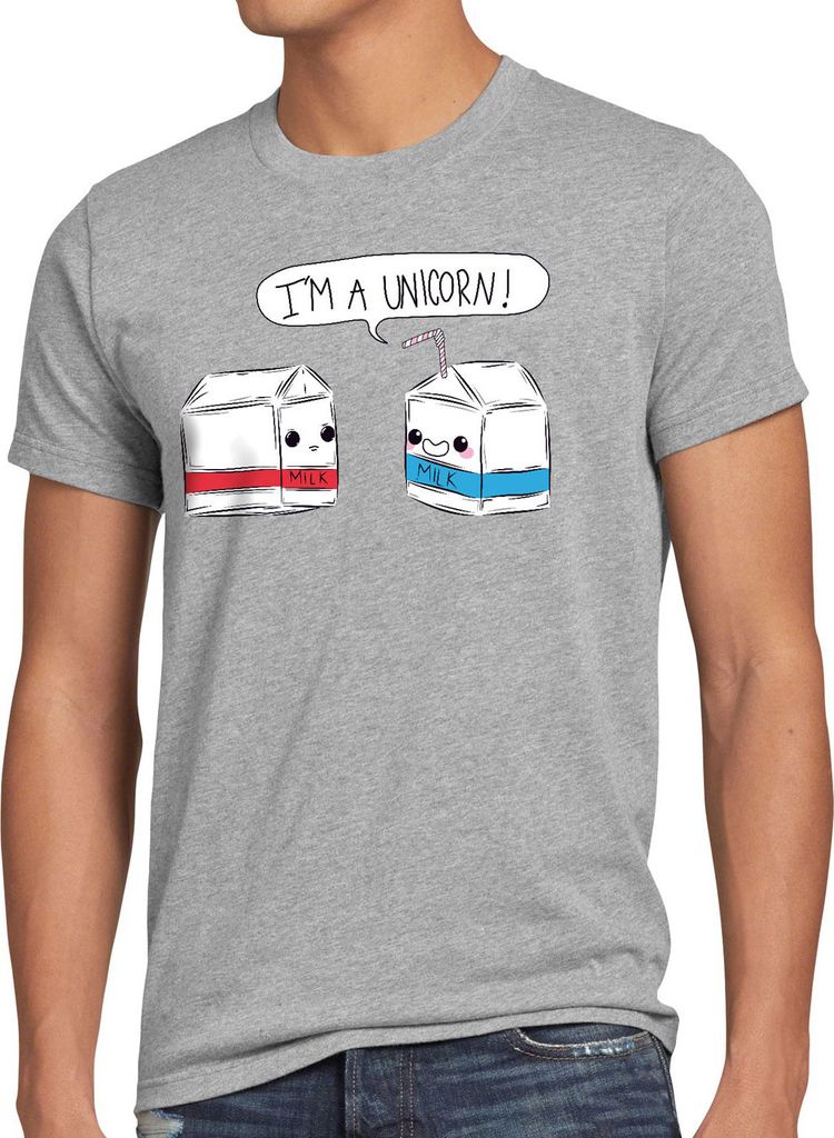 style3 I am a Unicorn Milk Herren T-Shirt Einhorn Milch Funshirt